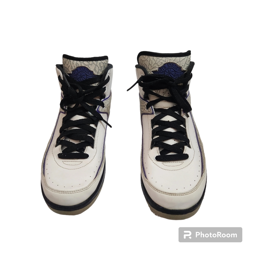 Nike Air Jordan 2 II Retro Dark Concord 395718-153 White Cement 7Y - Picture 5 of 10